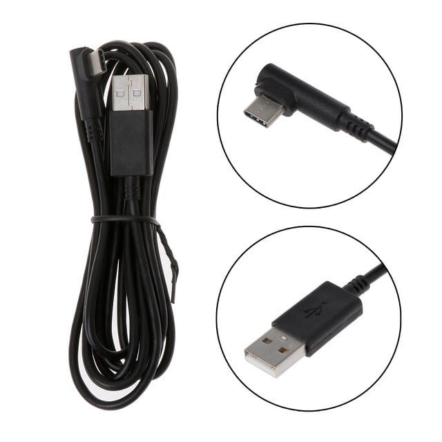 Cable carga USB tipo C p/ tableta dibujo digital Wacom, Intuos Pth660 860 Ugee EX08 EX12 RB160 - Negro