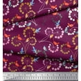thumbnail image 3 of Soimoi polyester Crepe Fabric Floral,Woodpecker & American Robin Bird Print Fabric by Yard 42 Inch Wide, 3 of 3