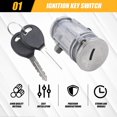 thumbnail image 4 of Ignition Key Switch Cylinder Lock with Keys for Chrysler Voyager Dodge Jeep Cherokee Plymouth 5003843AB 5003843AA, 4 of 5