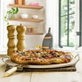 thumbnail image 6 of OVENTE Ceramic Flat 13 inch Pizza Stone Set with Crust Cutter Wheel & Metal Rack/Handle, Thermal Shock Resistance, Beige BW10132, 6 of 9