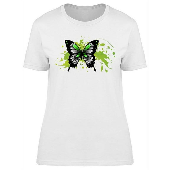 Green Monarch Butterfly T-Shirt Women -Image by Shutterstock, Female Large