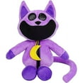 thumbnail image 1 of Jouet en Peluche Animal Terrifiant Souriant Série Chat Violet 30cm, 1 of 6