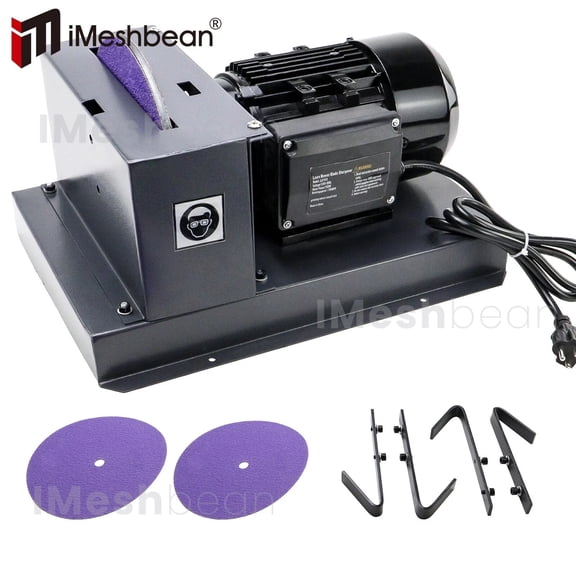 iMeshbean Lawn Mower Blade Sharpener, 1HP 750W Lawnmower Blade Grinder with 9-inch 60-grit Ceramic Grinding Wheel