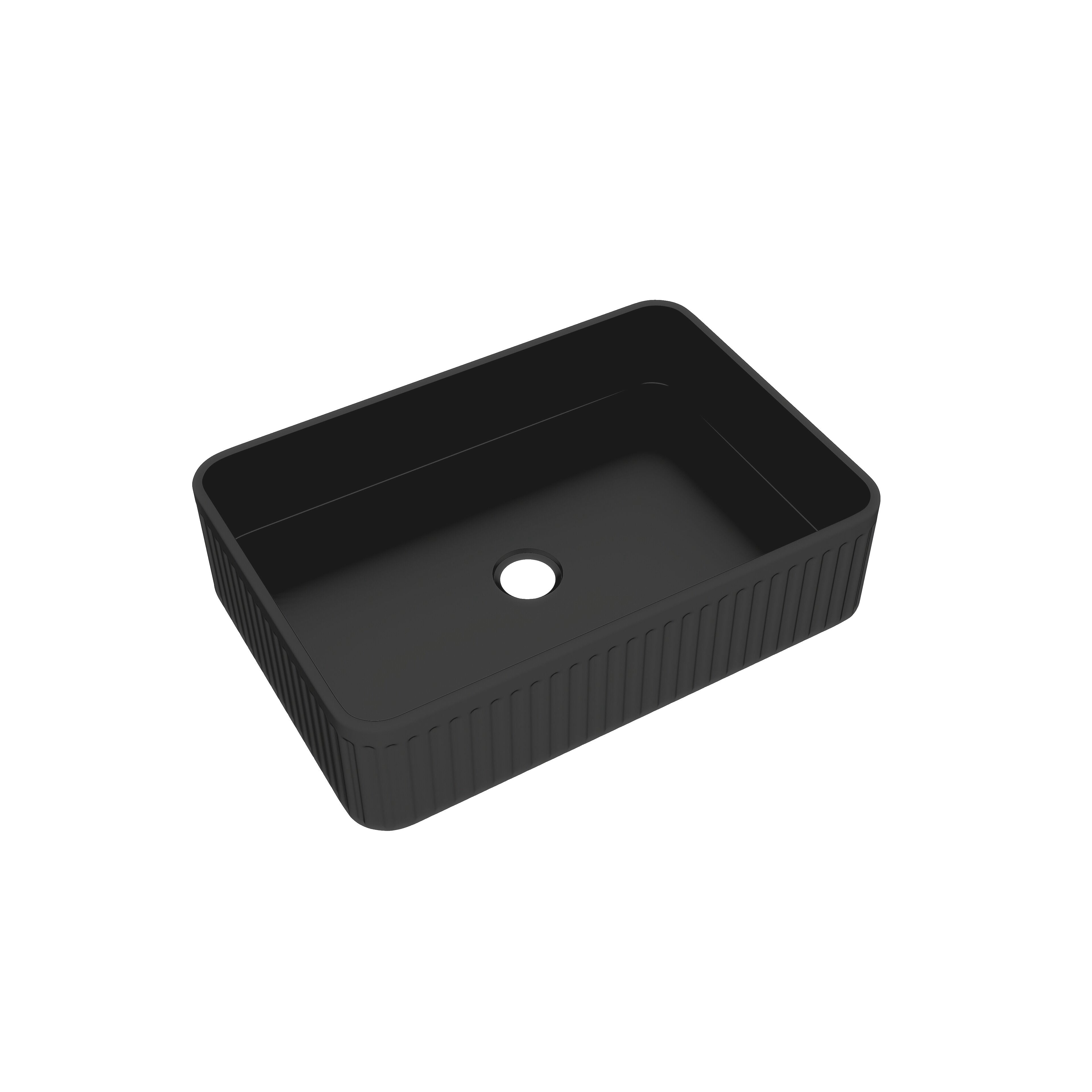 Vanity With Sink, BB17, Integrated Black Ceramic Basin, Drain and faucet NOT Included, Black Bathroom Vanity,Ceramic Single Sink Vanity, Bath & Faucets Bathroom Vanities