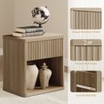 thumbnail image 6 of Surmoby Modern Nightstands Set of 2 Mid Century Night Stands Large End Tables with Drawer Wood Bedside Table for Bedroom Living Room Enterway,Natural Oak Alder, 6 of 10