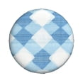 thumbnail image 2 of Multi-Size Car Tire Dust Cover Sunscreen, Corrosion, Dust And Water Keep Spare Tires Clean Argyle Plaid Lightskyblue_1 16 Inch, 2 of 8