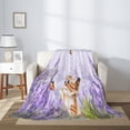 thumbnail image 2 of Sikiie Kitten and butterfly Print Cozy Flannel Fleece Throw Blanket: Lightweight & Thick for All Seasons - Perfect for Women, Men, & Kids-60"x50", 2 of 6