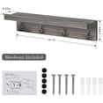 thumbnail image 2 of Set of 2 Modern Wall Mounted Coat Hook with 4 Hooks (Rustic Gray), 2 of 7