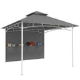 thumbnail image 1 of Outsunny 10' x 10' Patio Gazebo, Double Roof Outdoor Gazebo, Dark Grey, 1 of 10