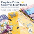 thumbnail image 5 of iMzoon 84 Pcs Butterfly Quilting Fabric Roll 2.56" Fabric Squares Jelly Patchwork Precut Strips Bundles for Holiday Materials Craft DIY Sewing Cloths, 5 of 20