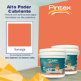 thumbnail image 2 of PINTEX 2 Pack Pintura para Pared Vinil-Acrílica | Fácil Aplicación, Alta Cobertura y Resistente a la Lluvia | Pintura Acrilica para Interiores Exteriores Mate | 3.8 L c/u | Color Aproximado al Real, 2 of 8