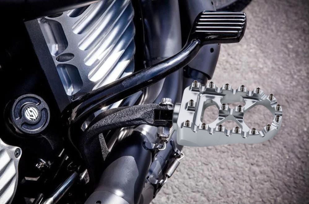 Hopider CNC Wide Foot Pegs 360° Roating MX Chopper Bobber Style for harley Dyna Sportster Fatboy Iron 883,Gold Hopider CNC Wide Foot Pegs 360° Roating MX Chopper Bobber Style for harley Dyna Sportster Fatboy Iron 883,Gold