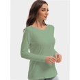 thumbnail image 3 of Women's Long Sleeve Round Neck T-Shirt - Casual Basic Top for Fall & Winter, 3 of 6