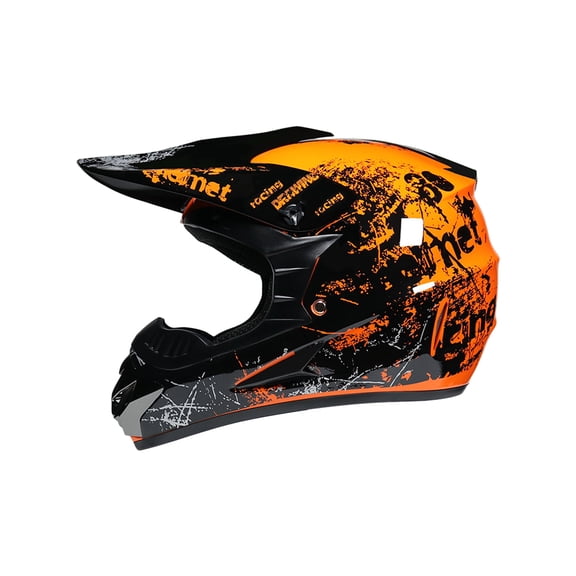 Eigraketly Casco de bicicleta de montaña resistente y duradero ABS para cascos de bicicleta de cara completa de cómodo Ciclismo flores naranjas SG