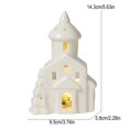 thumbnail image 5 of Shoreew Ceramic Snow House LED Decor Nordic Christmas Village Tabletop Lamp Creative Festive Centerpiece for Mantel And Shelf Display, 5 of 7