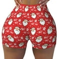 thumbnail image 2 of Fuzoiu Merry Christmas Santa Claus A Print Women's Workout Shorts,Workout Biker Shorts Women,Exercise Fitness Shorts,Scrunch Short, Athletic Shorts for Gym Yoga Running Sport Active-Medium, 2 of 8