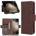 thumbnail image 1 of For Samsung Galaxy Z Fold5 Skin Feel Calf Texture Card Slots Leather Phone Case, 1 of 5