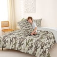 thumbnail image 4 of Erosebridal Green Brown Camo Queen Comforter Set,Rustic Farmhouse Hunting Bedding Comforter Set For Boys Girls, Reversible 3-Piece, 4 of 7
