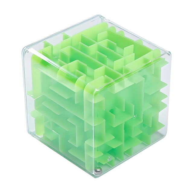 Green Green Puzzle Maze Ball, With Beads And Transparent Shell, Great For Developing Concentration And Fine Motor Skills