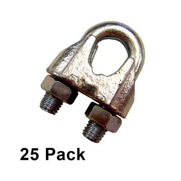 3/8" Zinc Plated Malleable Wire Rope Clip (25 pack)