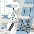 thumbnail image 6 of Gymax 4-Pack Folding Chair w/ Metal Curved Feet Wide Seat & Ergonomic Backrest White, 6 of 10