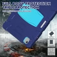 thumbnail image 5 of Dteck Case for iPad  Air 11 inch 2025/2024,Heavy Duty Silicone Case 3-Layer Protection Built-in Pencil Holder Shockproof Kickstand Cover for iPad  Air 11-in. M3/M2,Navy+Blue, 5 of 5