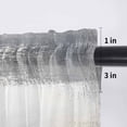 thumbnail image 5 of Navy Blue Grey Ombre Valance Curtains for Kitchen/Living Room/Bathroom/Bedroom Window, Rod Pocket Small Topper Half Short Window Curtains Voile Sheer Scarf, Modern Oil Painting Abstract 42"x18", 5 of 8