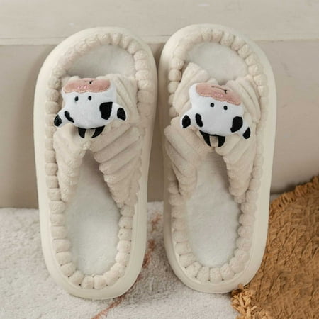 

Shldybc Women s Fuzzy Slippers Band Memory Foam House Slippers Open Toe Bedroom Shoes with Faux Lining Winter Warm House Shoes Slippers Merry Christmas!