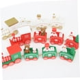thumbnail image 4 of VERDANVERSE 2Pcs Tabletop Mini Train Wood Decoration for Holiday Home Decor, 4 of 8
