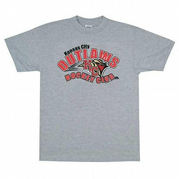 Kansas City Outlaws - T-Shirt Gris pour Jeunes Club de Hockey