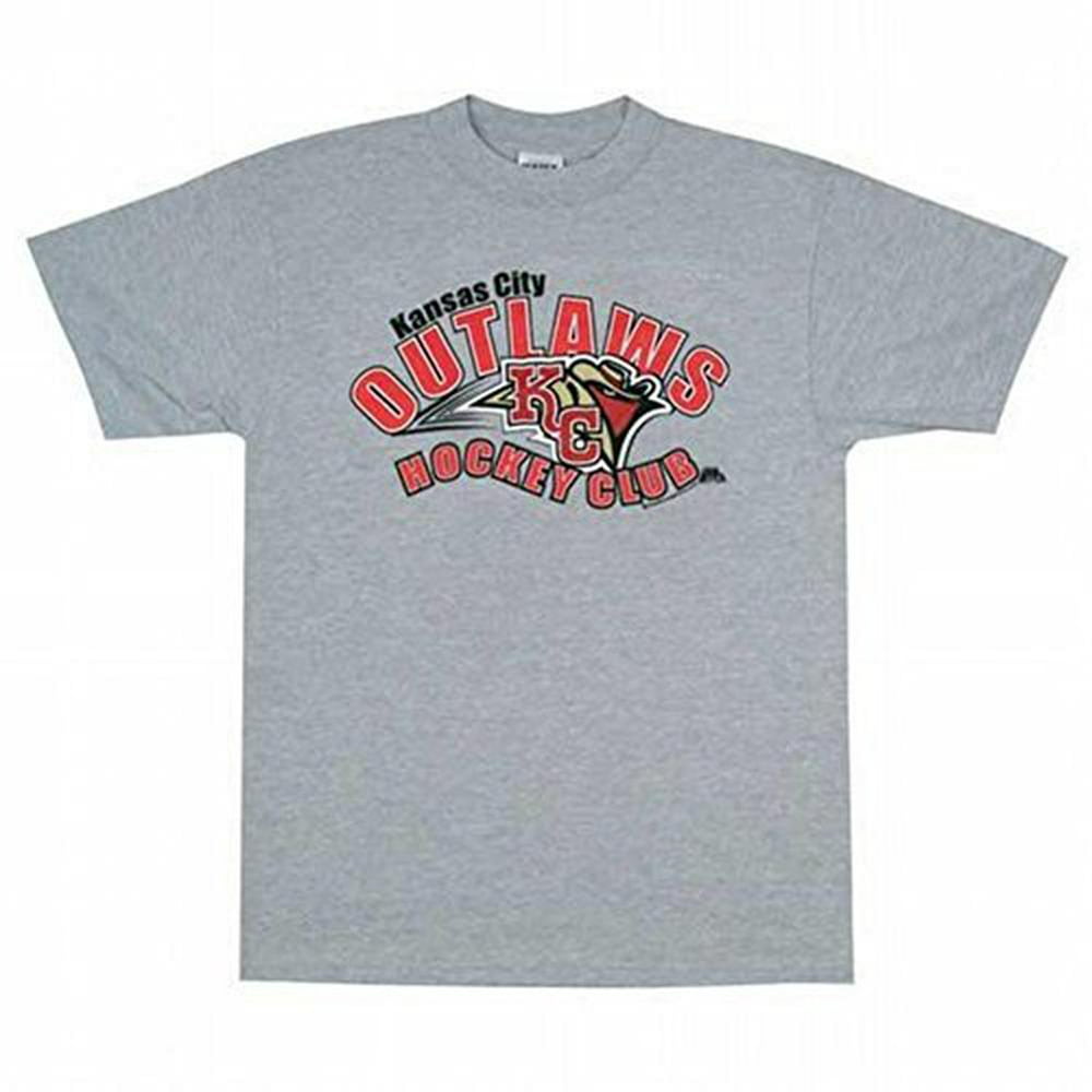 Kansas City Outlaws - Hockey Club Grey Youth T-Shirt - Youth Medium ...