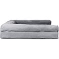 thumbnail image 3 of Cooling Gel Dog Bed for Large Dogs w/ Removable Bolsters & Washable Cover, For Dogs Up to 95 lbs - Quilted Sofa - Iron Gray, Jumbo/XL, 3 of 5