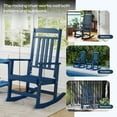 thumbnail image 4 of Pipopa Outdoor Rocking Chair Set of 2,HDPE All Weather Patio Rocker for Lawn,Porch,Garden,Blue, 4 of 8