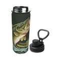 thumbnail image 2 of Picia Largemouth Bass jumps out of water Pattern Water Bottle 18 oz Stainless Steel Insulated Bottles With Handle Leak Proof Gym Sport Water Jug BPA-free insulated kettle For Men Women Adults, 2 of 7