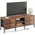 thumbnail image 1 of Hopper TV Stand with Storage  TV Table 55 Inch with Drawers for 60 65 Inch  TVs Console Table  TVs Bench for Living Room  Bedroom(Grey 55 Inch), 1 of 7