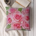 thumbnail image 5 of Roses bouquet Linen toss pillowcase decoration pillowcase gifting preferred 20x20 inch cushion cover 2 sets sofa pillowcase sofa bedroom living room car, 5 of 5