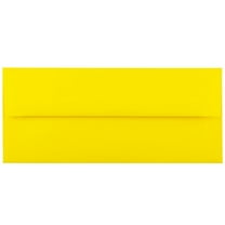 JAM Paper #10 Envelopes, 4 1/8 x 9 1/2, Yellow, 25/Pack
