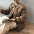 thumbnail image 5 of Chaqueta de algodón Lingge, chaqueta corta de pan para mujer, chaqueta de algodón con plumón, chaqueta de algodón sin cuello, 5 of 5