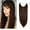 Dark Brown Mix Light Auburn, variant on Women 22 inchs Long Straight Hidden Ponytail Extension Invisible Secret Wire Crown Hair Extensions One Piece Synthetic no Clip in Hair Extensions Hairpiece for Womens/Girls