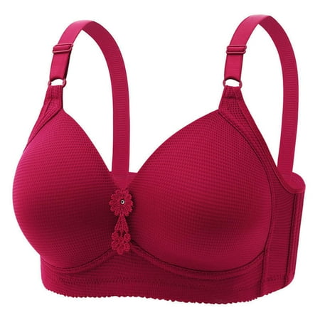 Sngxgn Women s Push up Lace Bra Underwire Plunge Full Coverage Bras (Red 46/105)