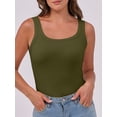 thumbnail image 6 of ANRABESS Womens Sleeveless Scoop Neck Tank Top Ribbed Fitted Summer Basic Slim Cute Tops 2026 Green X-Small, 6 of 8