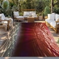 thumbnail image 2 of Red Ocean Waves Outdoor Rug for Patio/Deck/Porch, Non-Slip Large Area Rug 5 x 8 Ft, Summer Beach Coastal Abstract Indoor Outdoor Rugs Washable Area Rugs, Reversible Camping Rug Carpet Runner, 2 of 8
