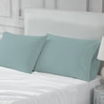 thumbnail image 3 of 100% Cotton King Pillowcase, 300 Thread Count Wrinkle Resistant, Quick Dry, Soft & Smooth 2-Piece Set Teal by Color Sense, 3 of 8