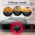 thumbnail image 6 of Hot Plate,Double Burner, 2000W Electric Stove Burner with 5 Levels Temperature Control, Countertop Double Coil Burner Cast Iron Cooktop for All Cookwares Home Camp RV, 6 of 9