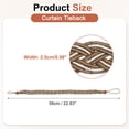 thumbnail image 2 of Uxcell 6Pack 58cm/23" Curtain Tiebacks Braided Drapery Holdback Holder, Khaki, 2 of 6