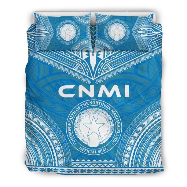 Juego de Funda Nórdica de Jefe Polinesio con Bandera de las Islas Marianas del Norte