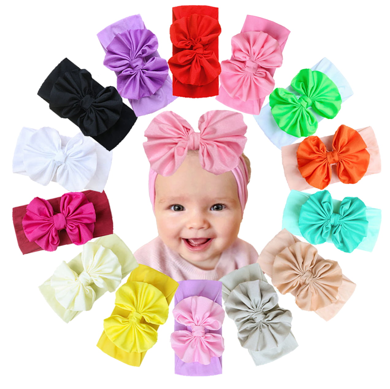 Kid Girl Baby Infant Flower Ribbon Headband Hair Band Headwear Hair Accessory MA 