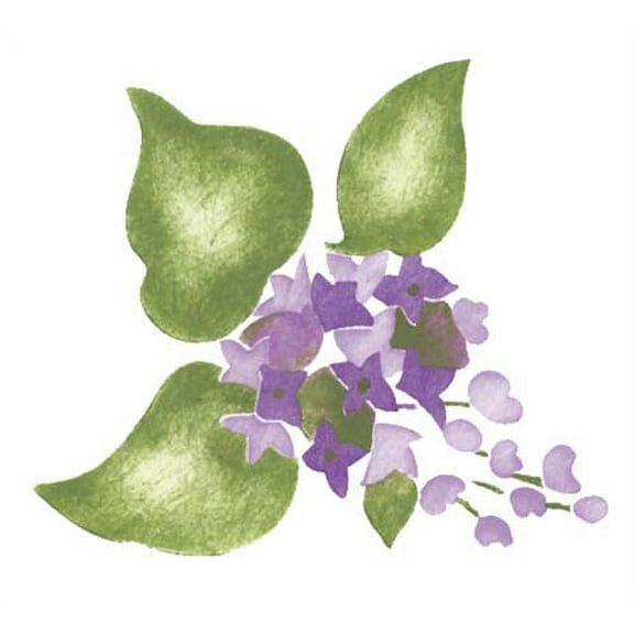 Small Lilac Flower Wall Stencil SKU #2958 by Designer Stencils