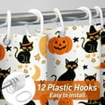 thumbnail image 6 of Halloween Shower Curtain 72x72 Inch Black Cat Shower Curtains for Bathroom with Hooks Halloween Bathroom Home Bath Decor Waterproof Fabric, 6 of 6