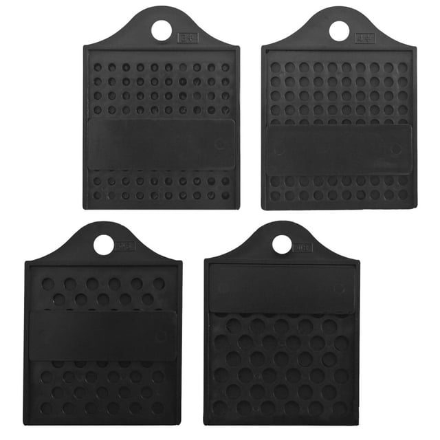simhoa 4 Pieces Bead Counting Tool Tray 3 4 6 8mm Practical Holder Bead Design Tray Black